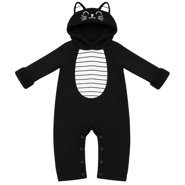Cat & Jack Black Cat Costume Romper Size 6M-9M