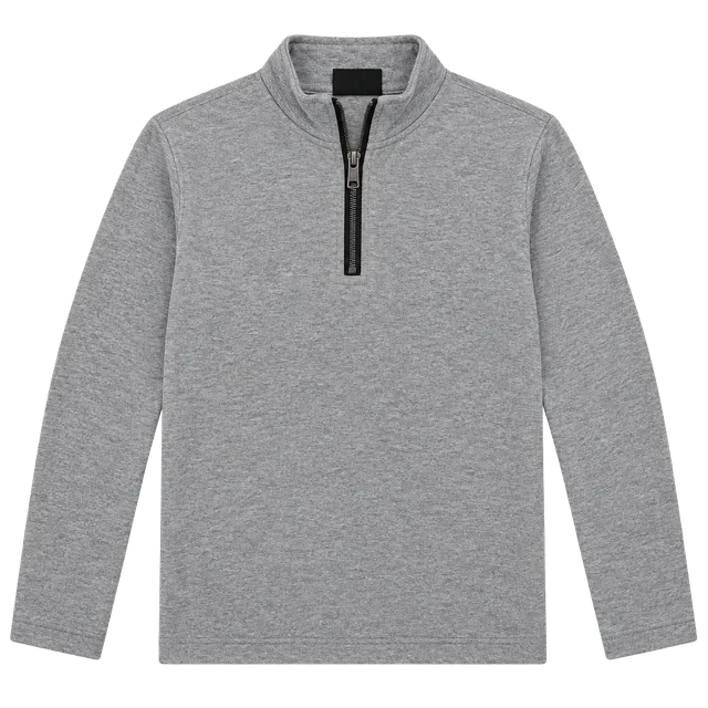 Onque Casual Full Zip Quilted Jacket Size L Gray Cotton Blend