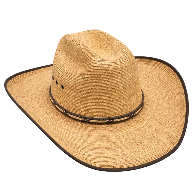 Straw Cowboy Hat Size 62 7 3/4 Brown Western