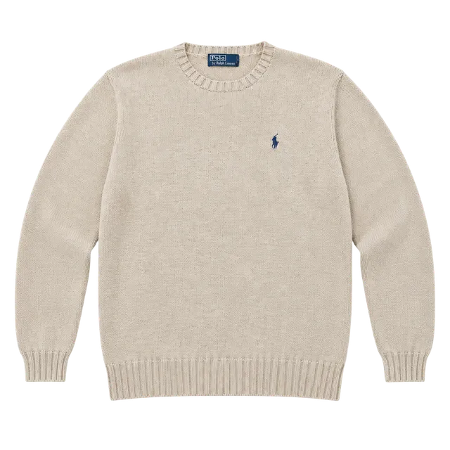 Polo By Ralph Lauren Crewneck Sweater XL Tan Cotton