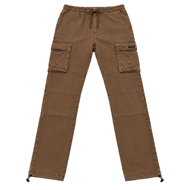 PacSun Slim Cargo Pants Size S Brown Drawstring Cotton Stretch