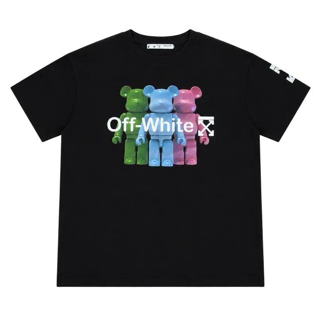 Virgil Off-White Bearbrick Graphic T-Shirt Black Mens Size Medium
