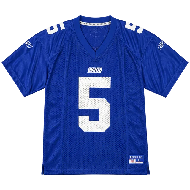 Reebok NFL New York Giants Jersey Size M Blue White #5 Kerry Collins