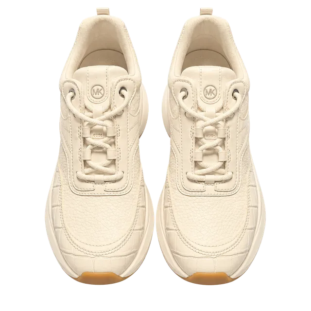 Michael Kors Olympia Trainer White Leather Sneakers