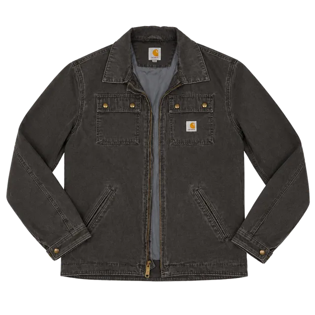 Carhartt Heated Jacket Size M Brown Canvas Full Zip Workwear