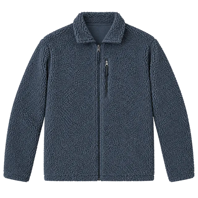 Uniqlo Fluffy Yarn Fleece Full Zip Jacket Size M Dark Gray