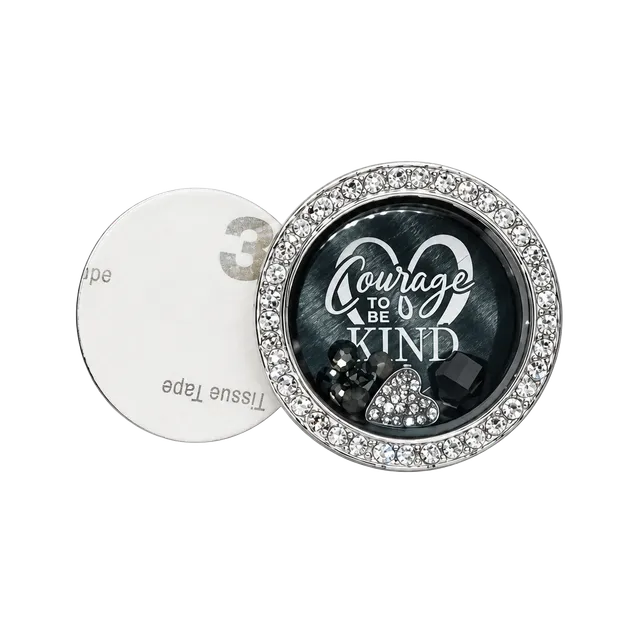 Origami Owl Large Stick-it Twist Locket w/plate, charms & stardust