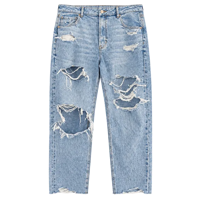 American Eagle Women’s Mom Jean Size 18 Distressed Light Wash Grunge Y2K 