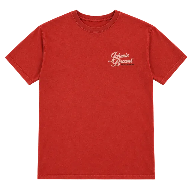 Gildan Johnnie Brown's Delray Beach Monkey Graphic T-Shirt Red large 