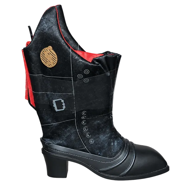 Universal City Studios Wicked  Costume Boots Black Red Square Toe