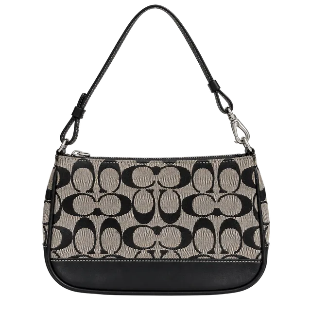 Coach 6094 Signature Jacquard mini Demi Shoulder Bag Black