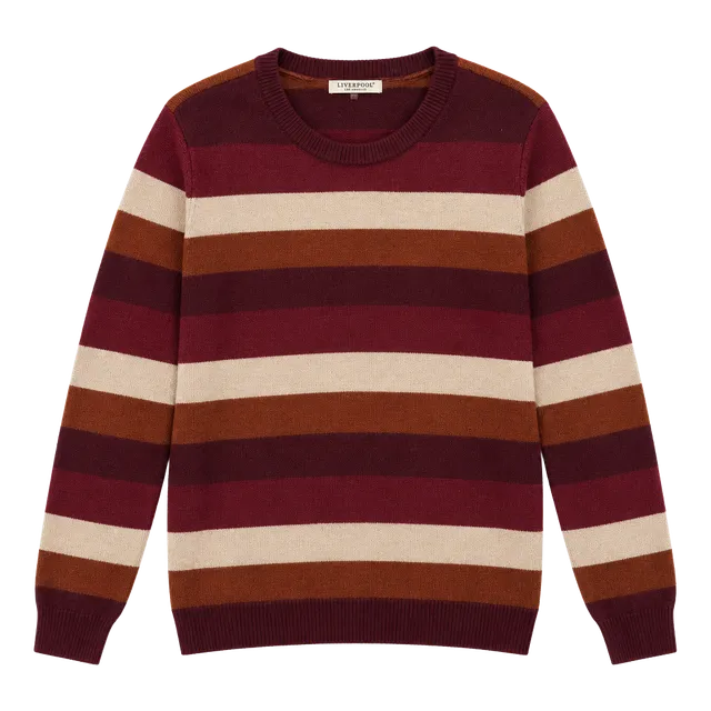 Liverpool Los Angeles Striped Crew Neck Sweater Size XL