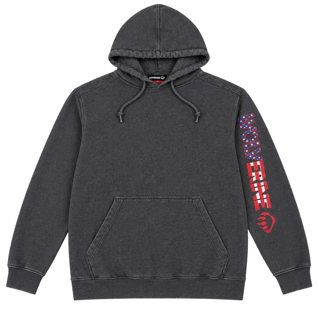 Wolverine Black USA Sleeve Logo  Hoodie Sweatshirt Men’s XL