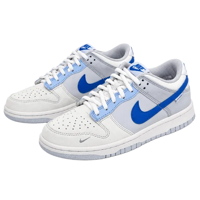 Nike Dunk Low GS White/Blue/Gray Colorblock Sneakers Youth US 4.5Y FB1843-141