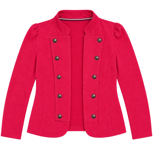 Tommy Hilfiger Military Blazer Size S Red Cotton Double Breasted Jacket