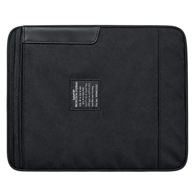 SafePort Protection Systems Black Leather Briefcase Laptop Bag