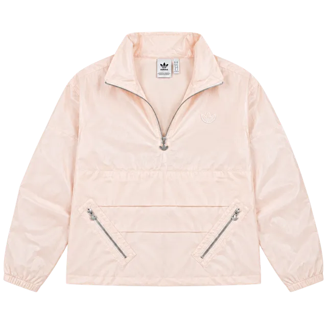 Adidas Windbreaker Size S Pink Cropped Pullover