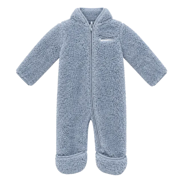 Nike Sherpa Bunting Size 6M Blue Hooded Coveralls
