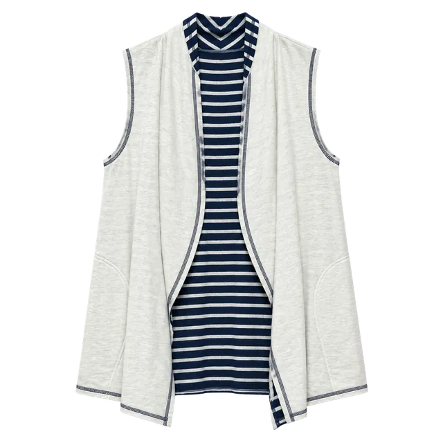 Matilda Jane Full Moon Reversible Vest Cream Navy