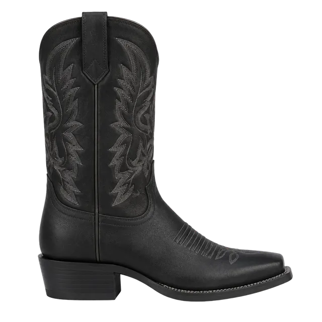 Ariat Heritage Western R-Toe Size 12 EE Black Deertan Leather Boots