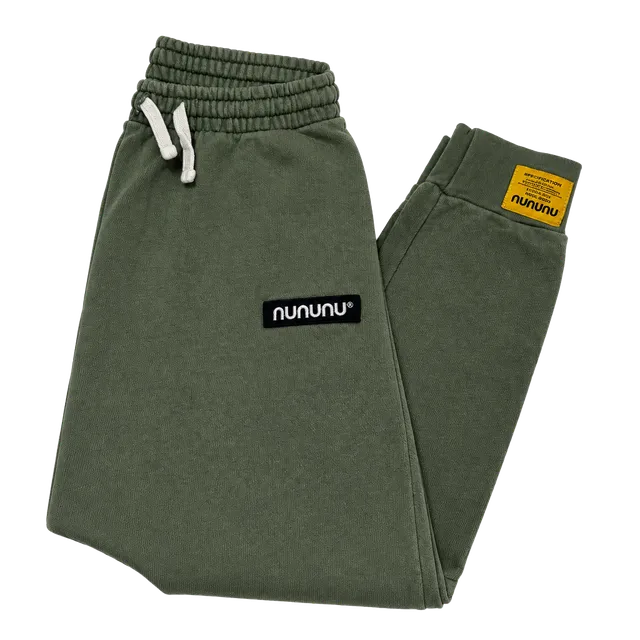 Nununu Kids Jogger Sweatpants Size 8-9 Olive Green Ombre