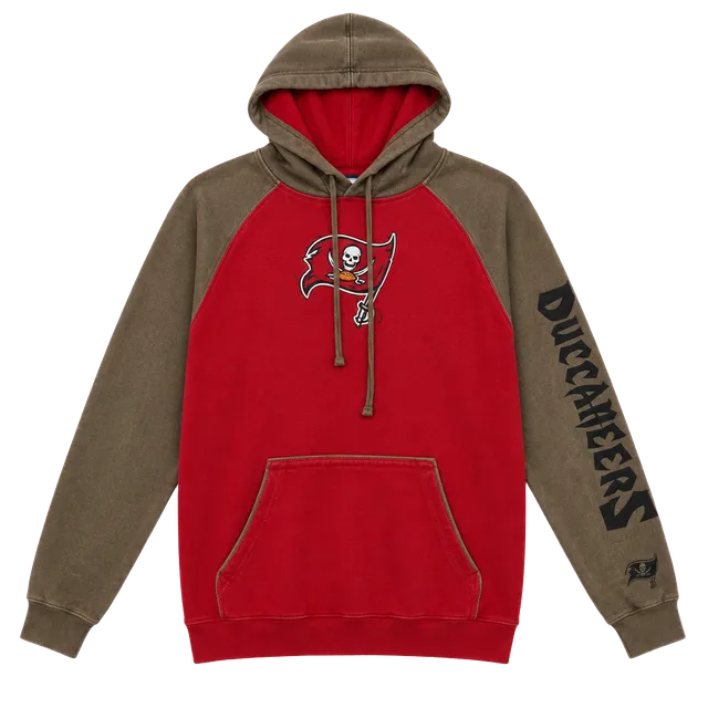 Vintage Y2K Reebok NFL Tampa Bay Buccaneers Colorblock Sleeve Spellout Hoodie XL