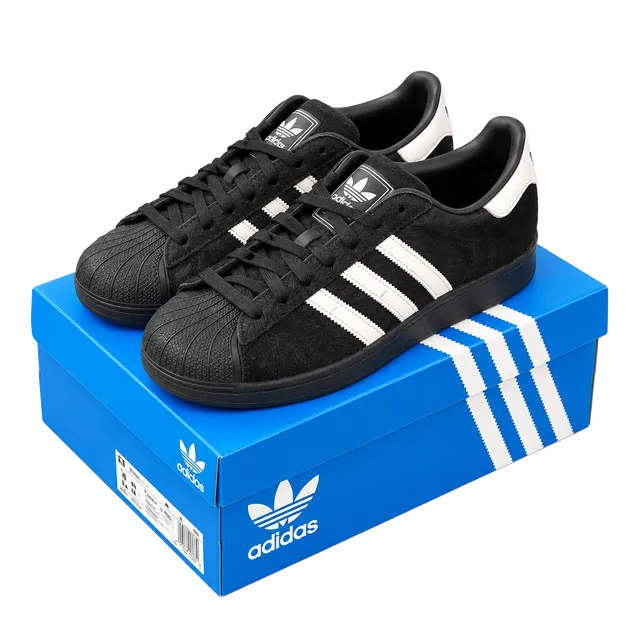 10W - Adidas Superstar II Women’s Black White Pony Hair Sneakers