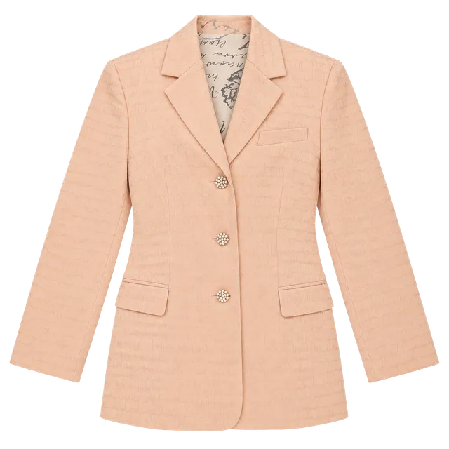 Vintage 90s Versace Jeans Couture Blazer Size 30 / 44 Peach Medusa Buttons