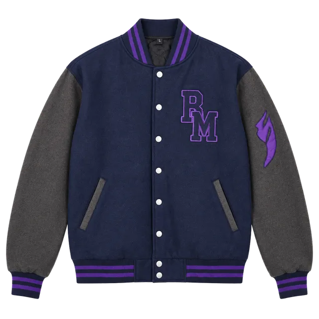 TKS Stop Blade of Marmora Varsity Jacket Size L Purple Navy