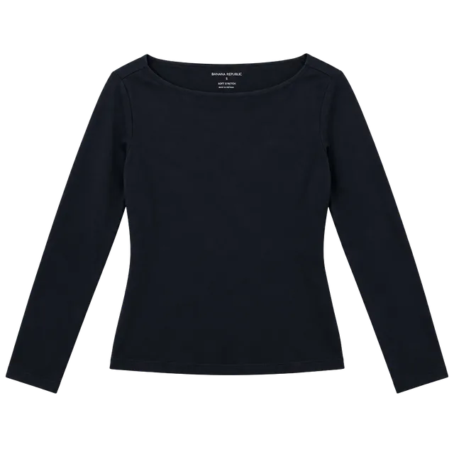 Banana Republic Soft Stretch Long Sleeve Top Size XS Black