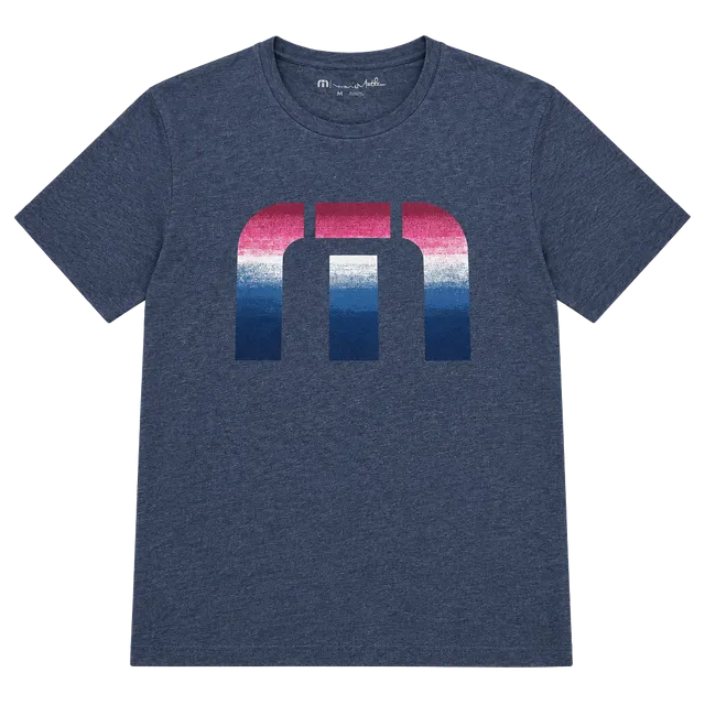 TravisMathew Sea Glass Tee Size M Blue Pima Cotton Graphic T-Shirt