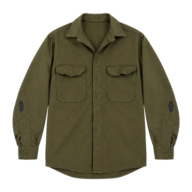 US Military Vintage Wool Fatigue Shirt Size 14.5 - 32 Olive Drab