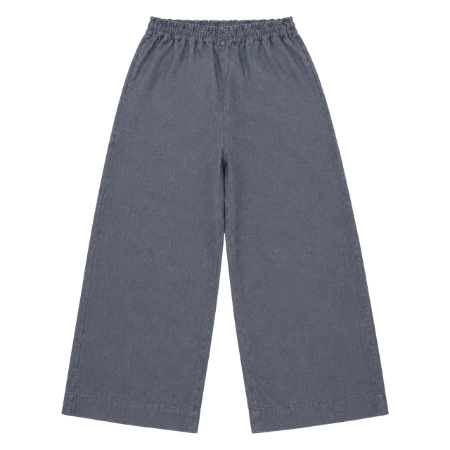 Abercrombie & Fitch Linen Blend Pull-On Pants Blue
