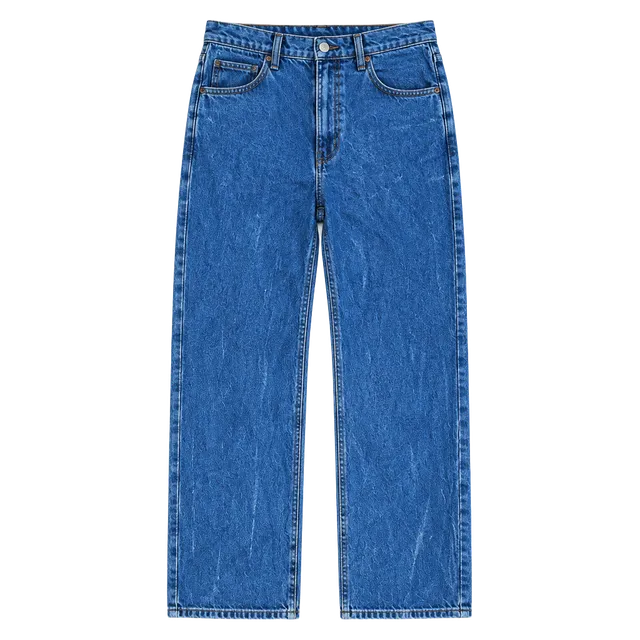 Wrangler Straight Jeans 29x30 Blue Denim Bleach Dyed