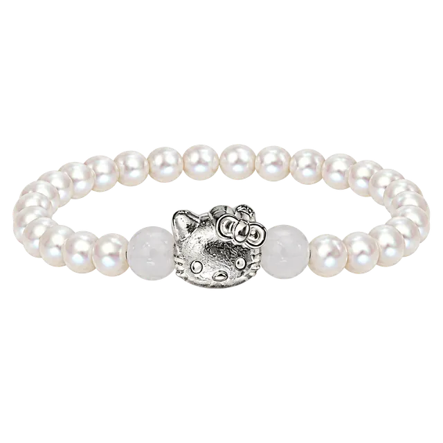🌸 PEARL HELLO KITTY BRACELET 🎀🐱 S925 Stamp