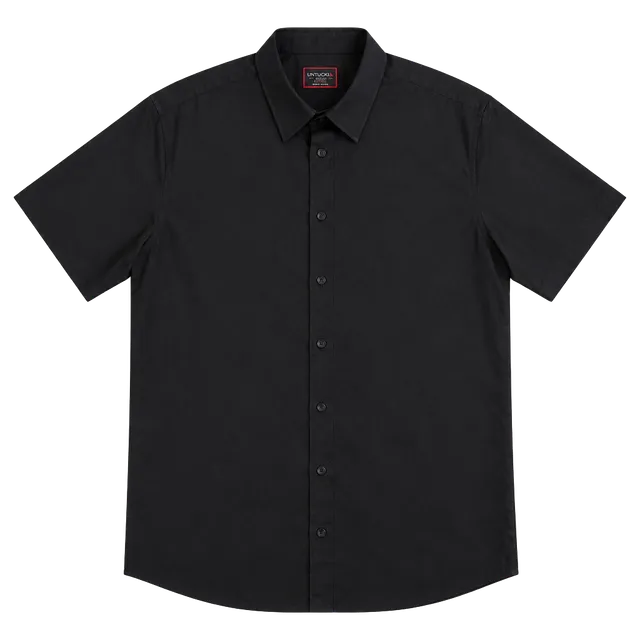 UNTUCKit Coufran Short-Sleeve Button Shirt XL Tall Regular Black 100% cotton