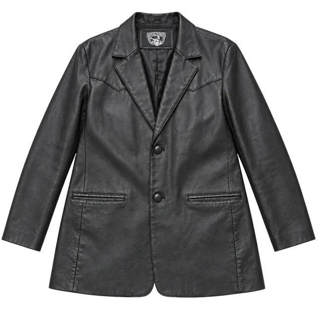 Espinozas Leather Blazer Size XL Black