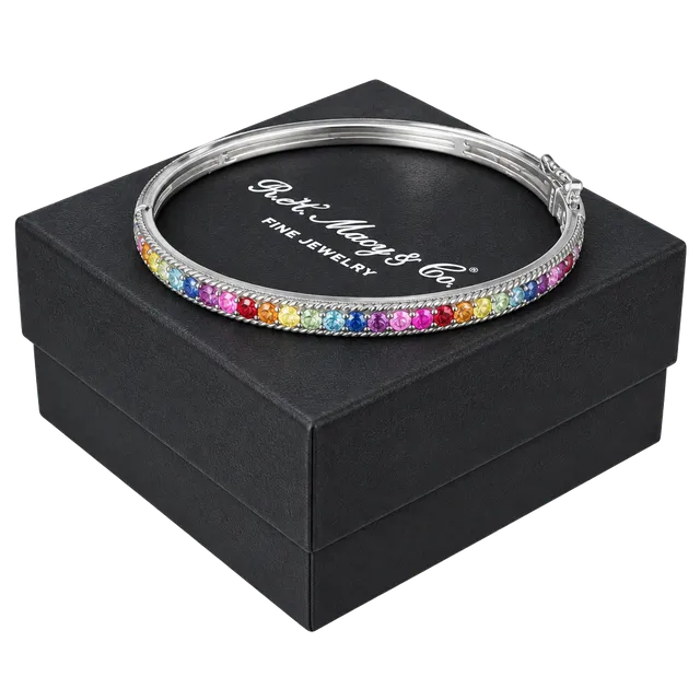 R.H. Macy & Co. Fine Jewelry Rainbow Crystal Bangle Bracelet