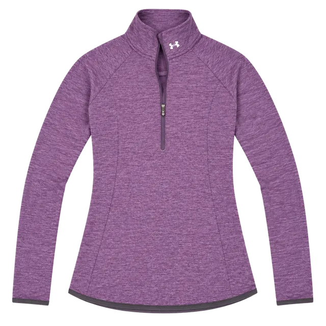 Under Armour Run 1/2 Zip Size XS Purple Long Sleeve Pullover Fitted