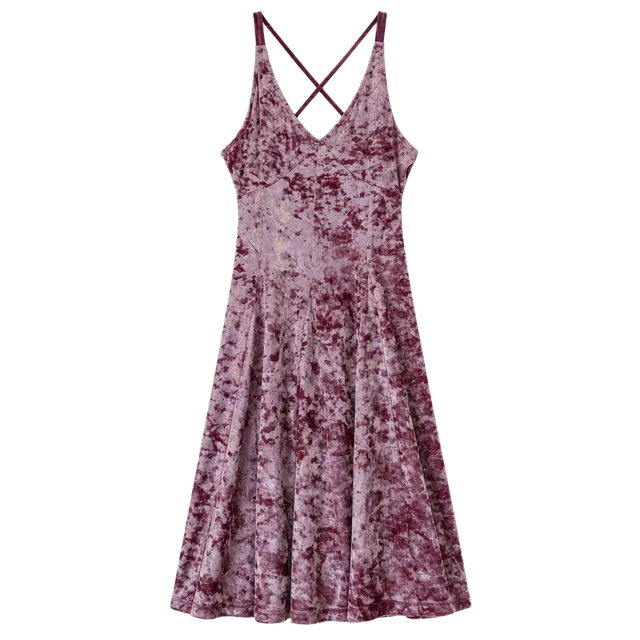 American Eagle Outfitters Dress Sz M Crushed Velour Skater Mini ...,