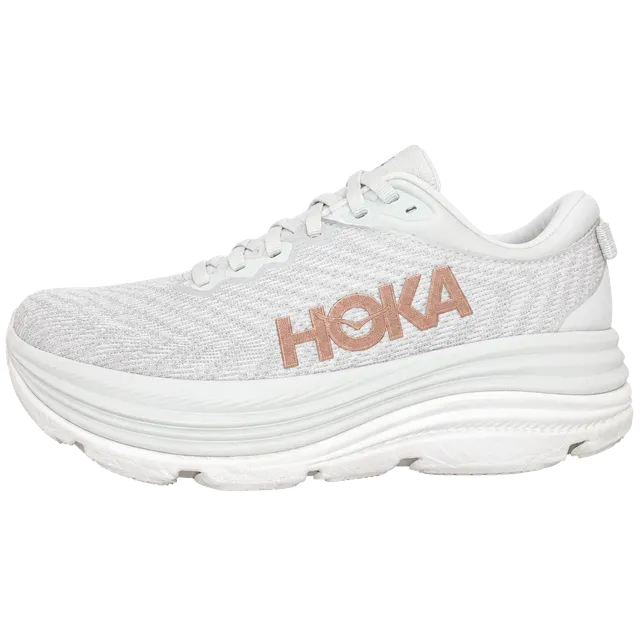 HOKA Gaviota 5 Size 9 Wide Gray Rose Gold Running Shoes