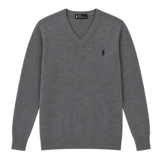 Polo Ralph Lauren V-Neck Sweater Size XL Gray Long Sleeve