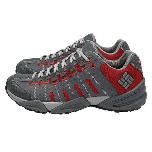 Columbia Hiking Shoes Gray Orange Techlite Omni-Grip (Size: 9)