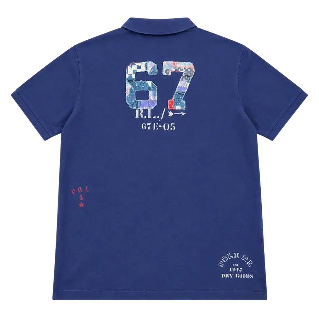 Vintage Polo Ralph Lauren Polo Shirt Size 3XLT Navy Patchwork Big Pony 67E-05