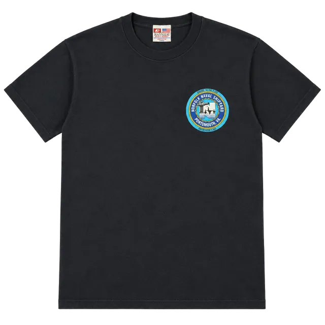 Bayside Norfolk Naval Shipyard T-Shirt Size Large Black Cotton