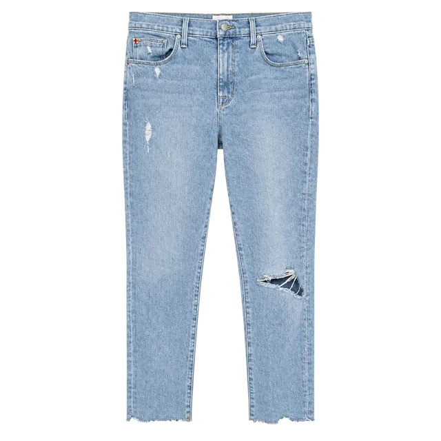 Hudson Natalie Suz Jeans Size 29 Light Wash Distressed Straight Leg