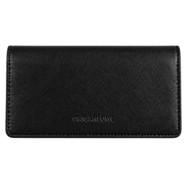 Origami Owl Black Faux Leather Wallet