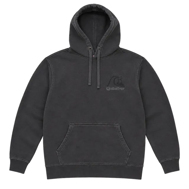 Quiksilver Hoodie Size M Black Graphic Pullover Sweatshirt