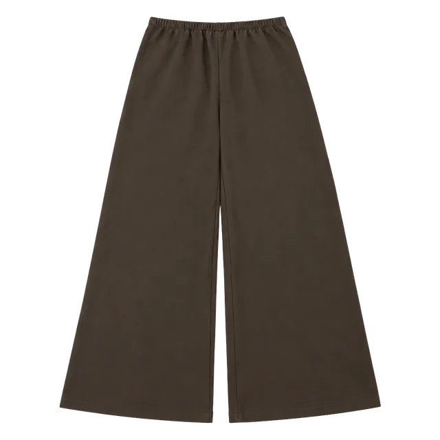 A New Day Wide Leg Pants Size S Brown Pull On Polyester