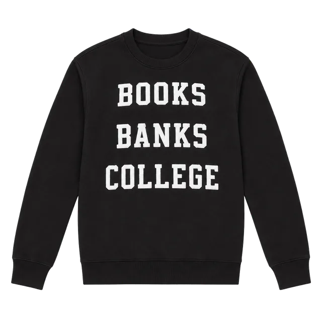 Billionaire Boys Club Black Crewneck Sweatshirt with White Graphic